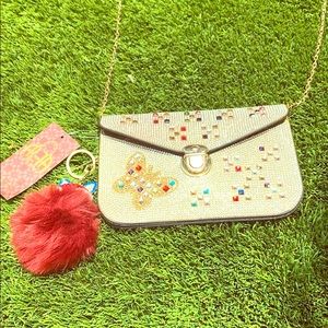Alfa Bag jeweled butterfly hang bag